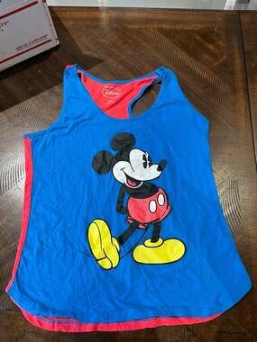 Disney Mickey Mouse Traditional Mickey Girls Tank - BLUE